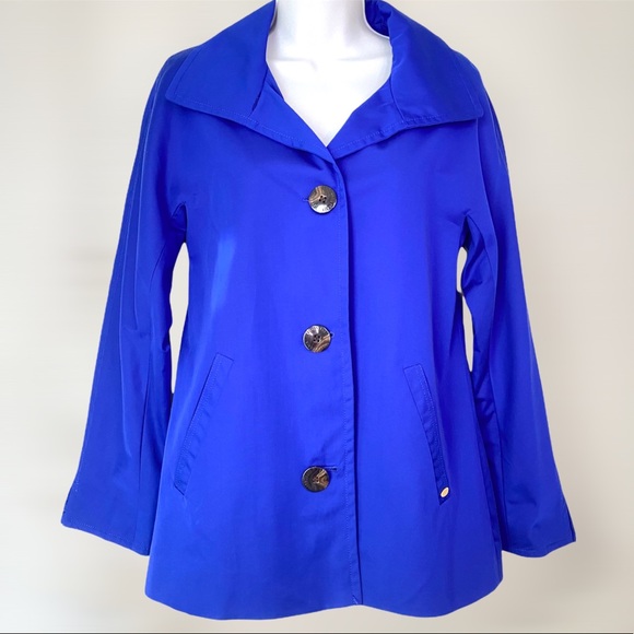 Ellen Tracy Jackets & Blazers - Ellen Tracy royal blue rain coat jacket XS
